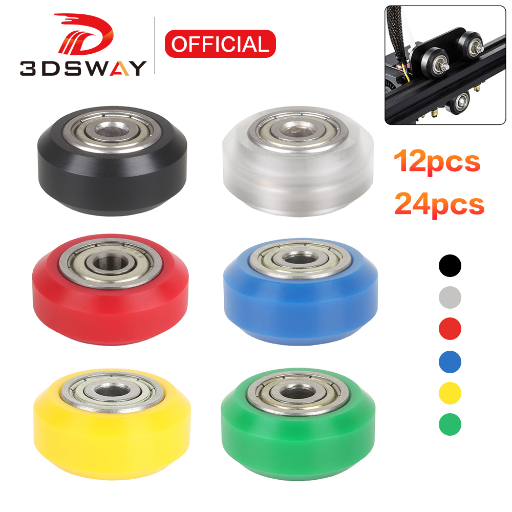 V Slot Wheel - 3DSWAY 12/24 adet POM Kasnak Tekerlek