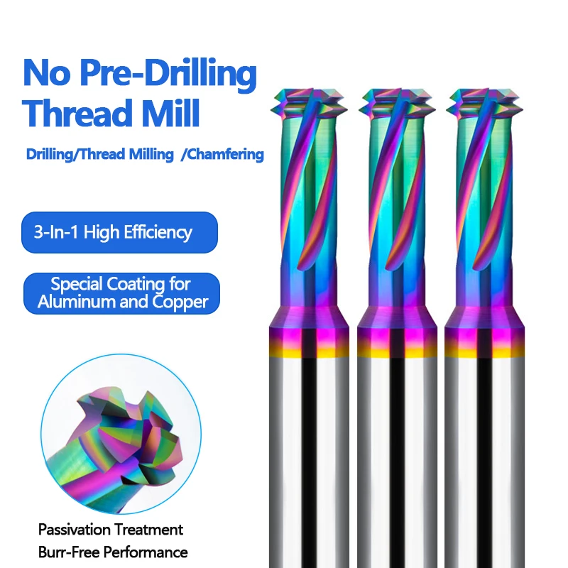 End Mill Set - Renkli Çok Fonksiyonlu Önceden Delik Açmayan