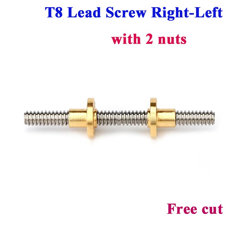 Lead Screw 8Mm - T8 Kurşun Vida Sağ-Sol Dişli Kurşun