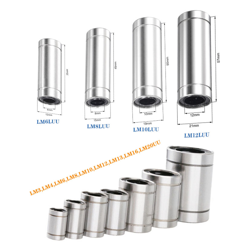 Lm8Uu Bearing - 2 adet/grup Lineer Rulmanlar LM6LUU LM8LUU