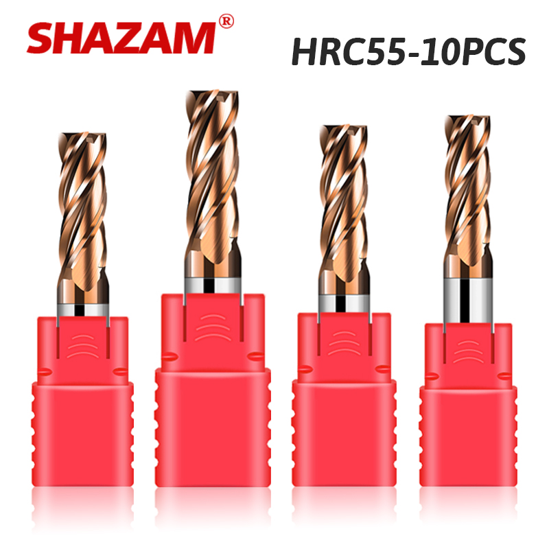 End Mill Set - SHAZAM 4-Shank CNC 4-Flute düz uçlu