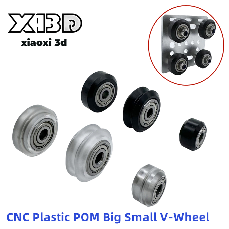 V Slot Wheel - 1/5/10 adet POM plastik tekerlek rulman