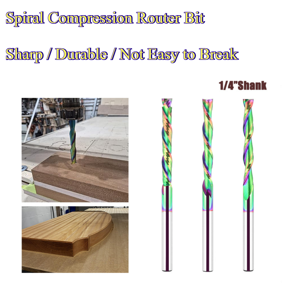 End Mill - Spiral Sıkıştırma Freze Ucu Kaplamalı Tungsten
