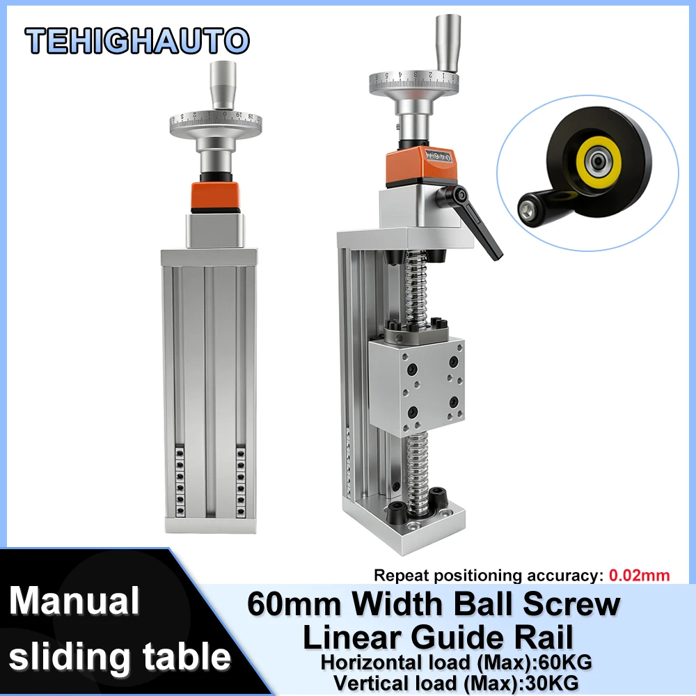 Linear Rail - 60KG Yük Taşıma Kapasiteli Manuel Lineer