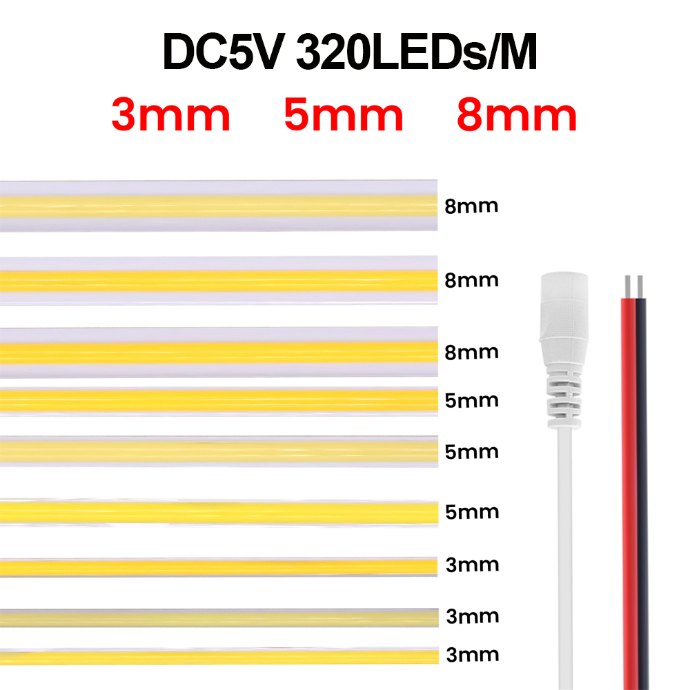 3MM 5MM 8MM COB Şerit 5V 12V 3 - Linear Rod 8Mm incelemesi ve fiyatı