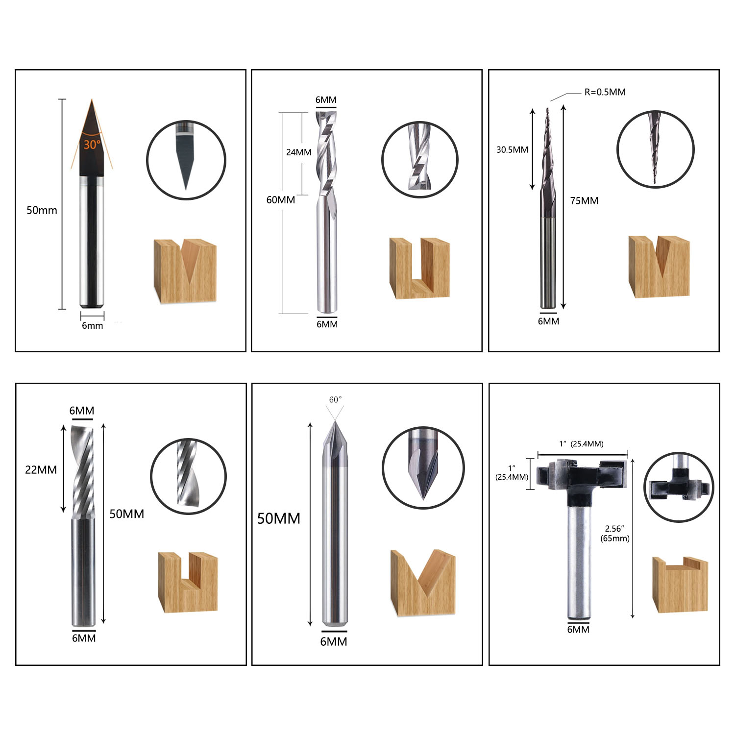 Dreaique 7 adet/takım 6mm Shan - End Mill Set incelemesi ve fiyatı