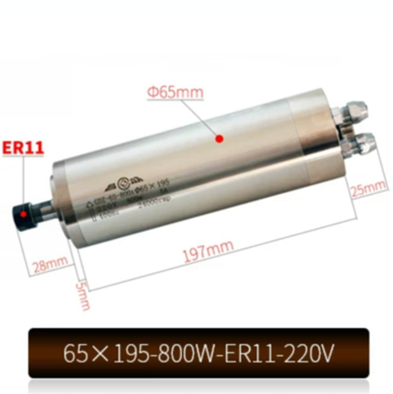 65X195-800W-ER11-220V CNC su s - Water Cooled Spindle incelemesi ve fiyatı